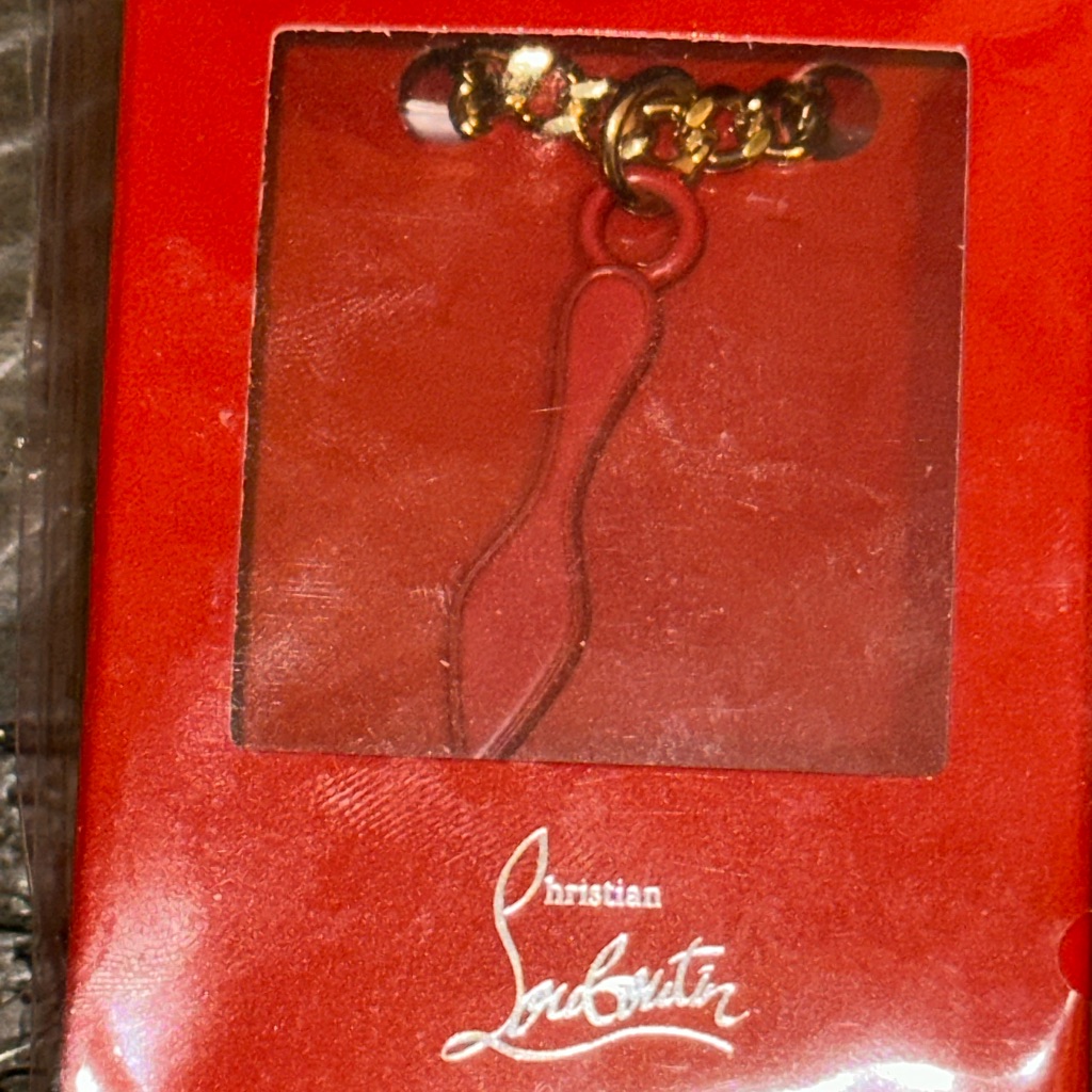 Christian Louboutin Red Signature Shoe Silhouette Necklace